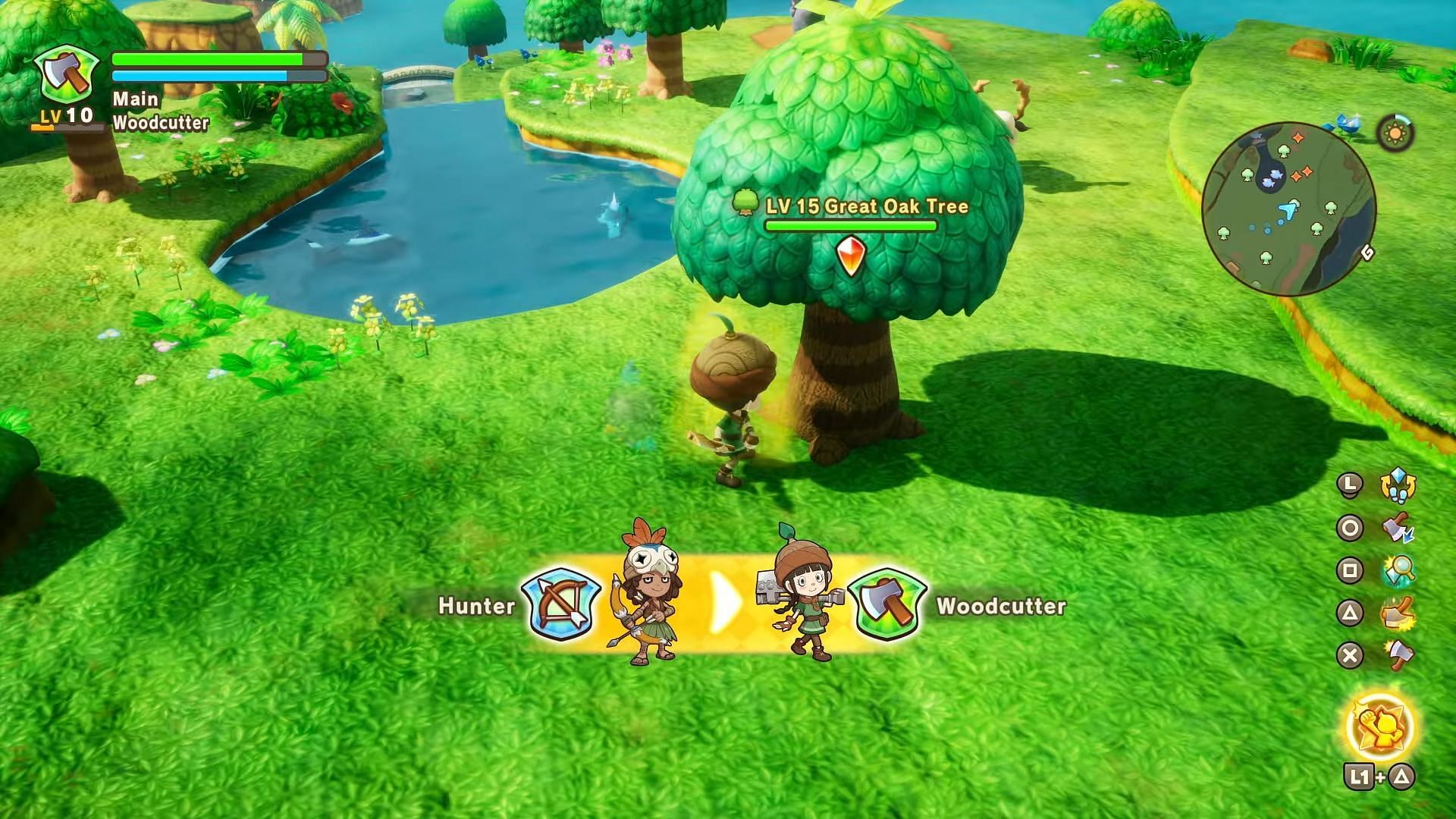 Woodcutting in Fantasy Life i The Girl Who Steals Time (Image via LEVEL5 Inc.)